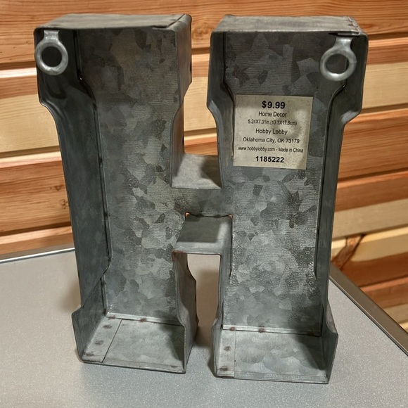 Galvanized “H” Sign - Picture 2 of 2